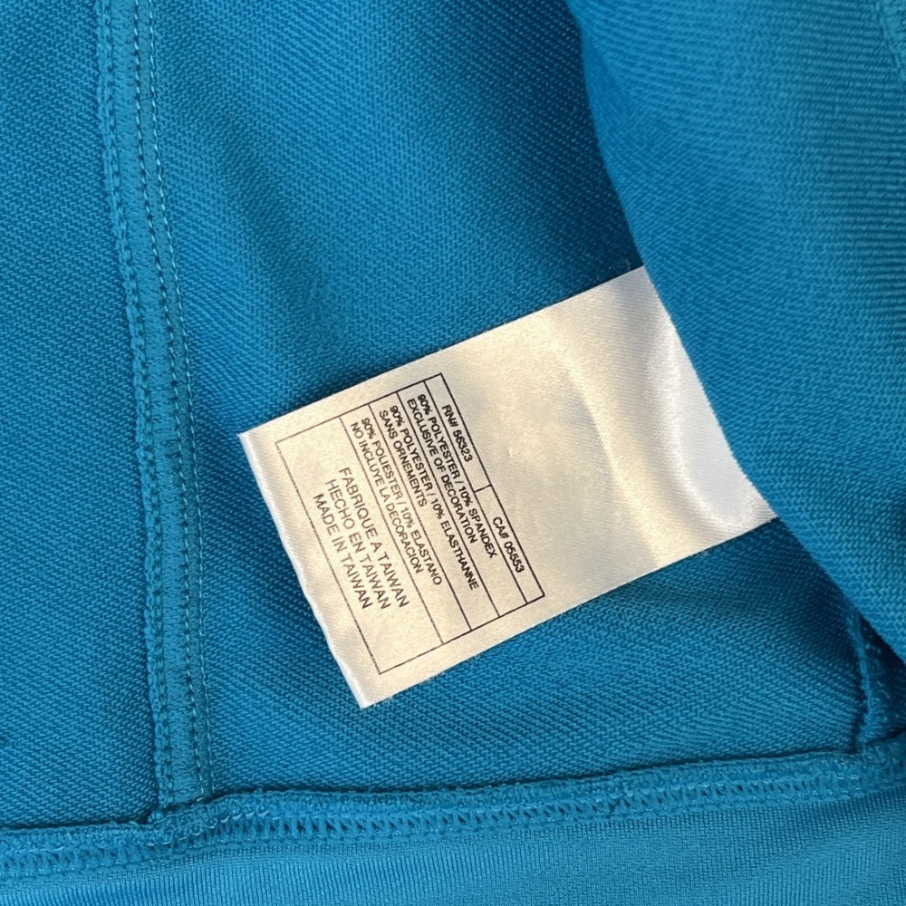 Nike Womens Track Jacket Cyan Blue Full Zip Raglan Sleeve Mock Neck Medium - Picture 6 of 9